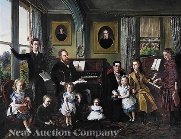 Family Portrait Oil Painting by Benjamin Cam Norton