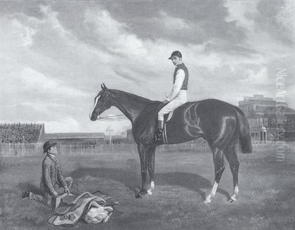 Jockey Up With Groom Oil Painting by Benjamin Cam Norton