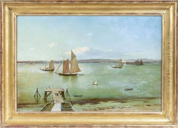 Gloucester Harbor Oil Painting by William Edward Norton