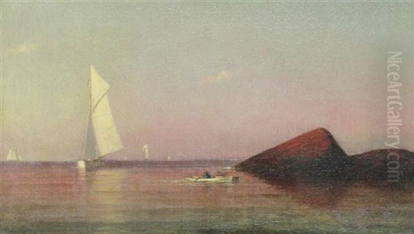 Boats On Calm Water, 1874 Oil Painting by William Edward Norton