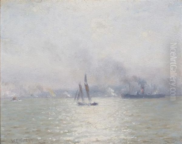 Off Staten Island, New York Oil Painting by William Edward Norton