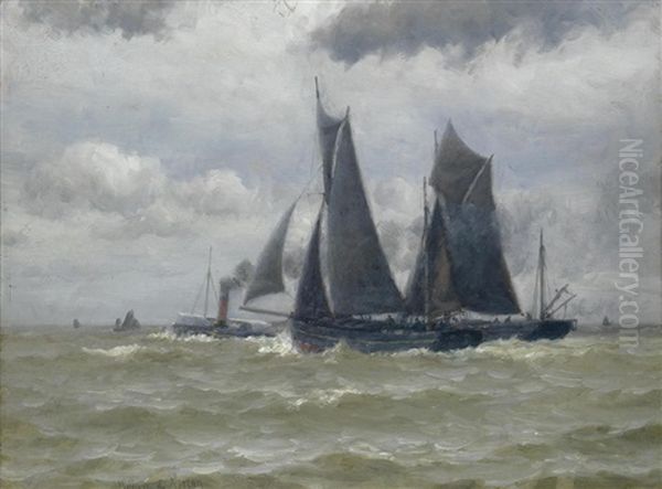 Choppy Waters Oil Painting by William Edward Norton