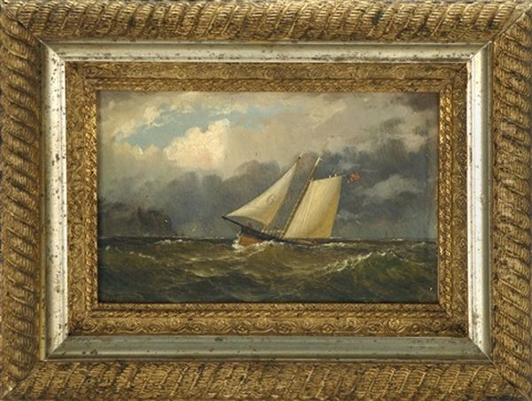 Pilot Boat Six Off The Coast Oil Painting by William Edward Norton