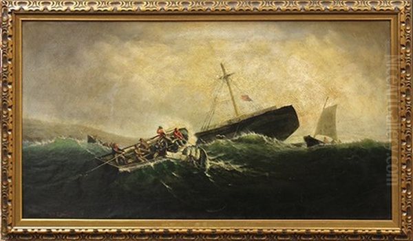 Shipwreck Oil Painting by William Edward Norton