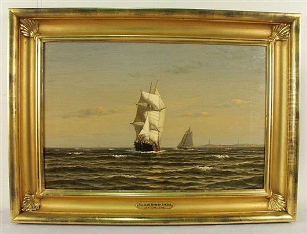 Barque Off Thatchers Island, Gloucester Oil Painting by William Edward Norton