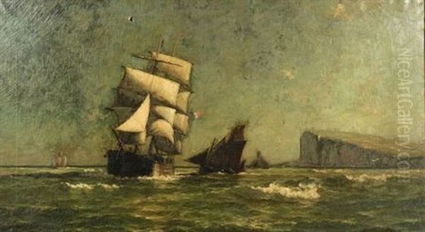 Off Treport, France Oil Painting by William Edward Norton