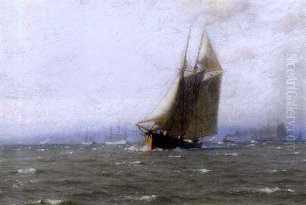 Off Staten Island Oil Painting by William Edward Norton