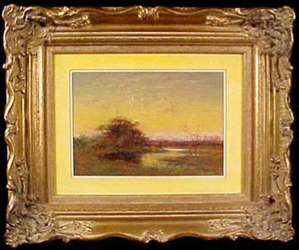 Autumn Marsh At Dawn Oil Painting by William Edward Norton