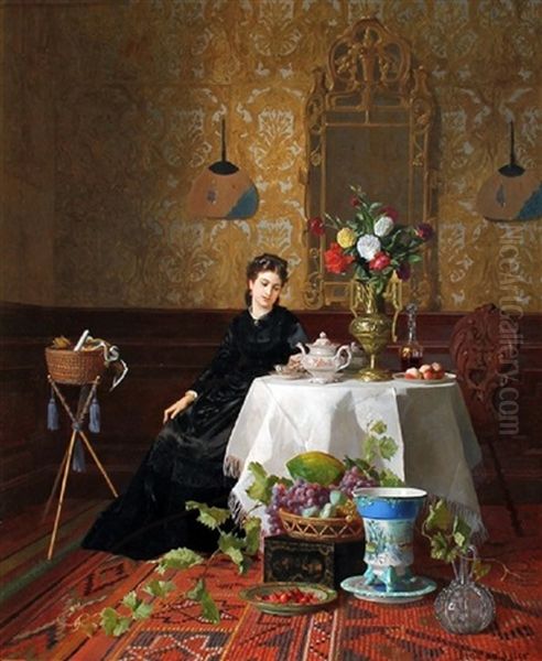 La Degustation Oil Painting by David Emile Joseph de Noter