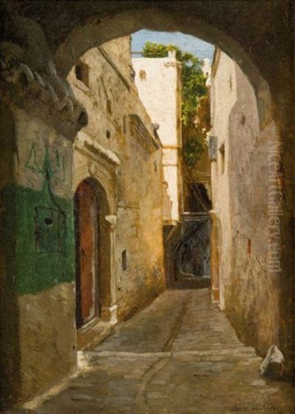 Ruelle D'alger Oil Painting by David Emile Joseph de Noter