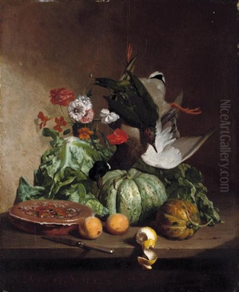 Fruit, Flowers And Game by David Emile Joseph de Noter