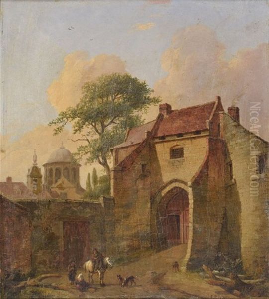 Entree De La Ville Oil Painting by Pierre Francois de Noter