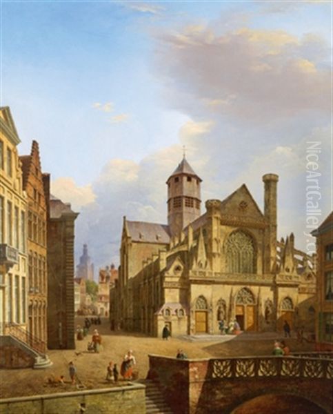 Ansicht Von Gent Oil Painting by Pierre Francois de Noter