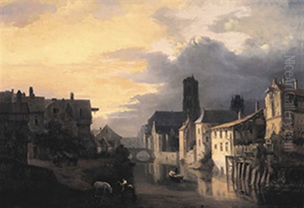 Gent Oil Painting by Pierre Francois de Noter