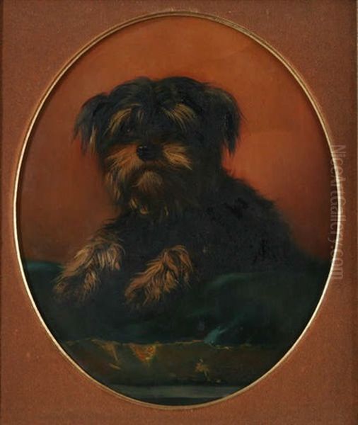 Schnauzer Oil Painting by Emanuel Noterman