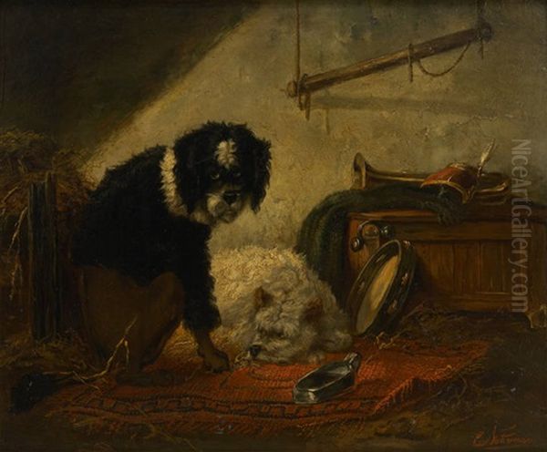 Les Chiens Du Saltimbanque Oil Painting by Emanuel Noterman