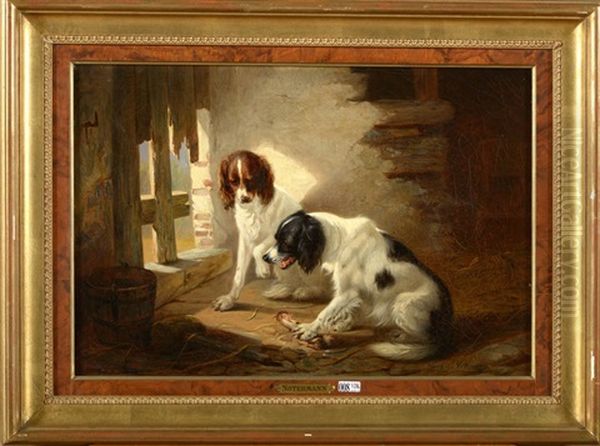 Deux Chiens Oil Painting by Zacharias Noterman