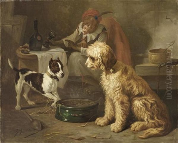 Eine Mahlzeit In Der Taverne Oil Painting by Zacharias Noterman