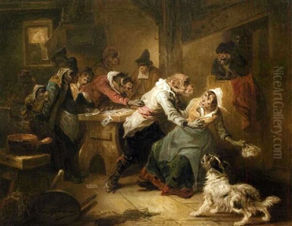 La Partie De Cartes Oil Painting by Zacharias Noterman