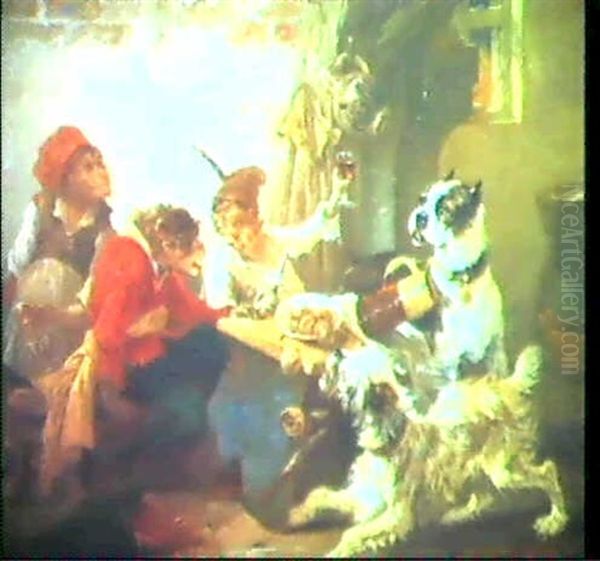 Eine Wilde Tischgesellschaft Oil Painting by Zacharias Noterman