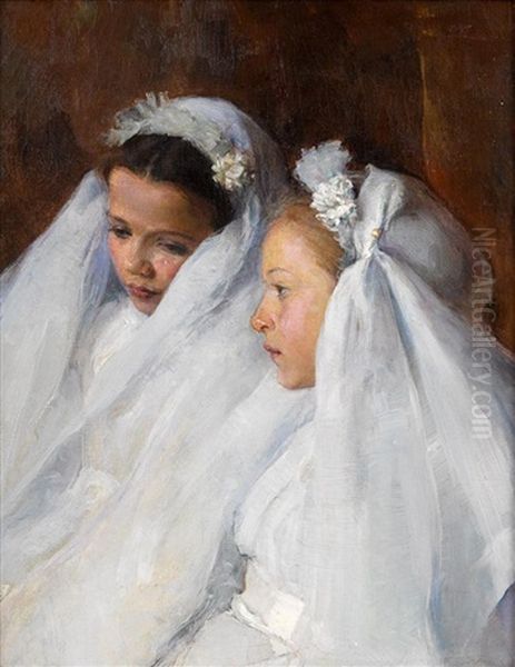 First Communicants Oil Painting by Elizabeth Nourse