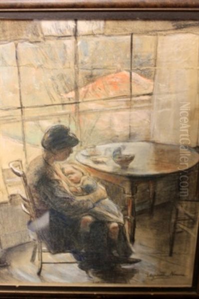 Peasant Woman And Child Oil Painting by Elizabeth Nourse