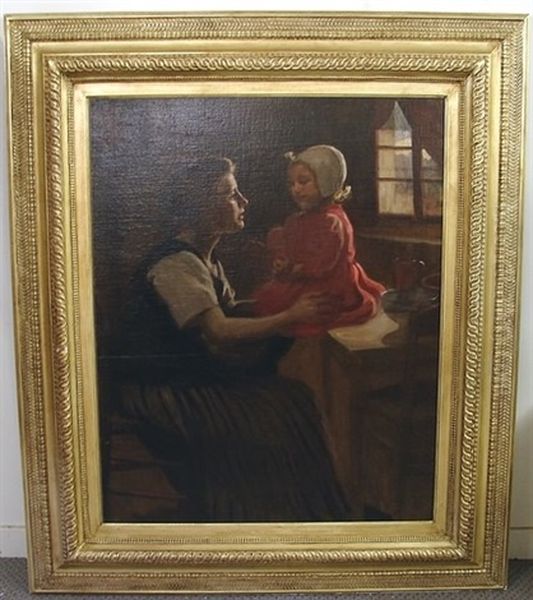 Mother And Child Oil Painting by Elizabeth Nourse