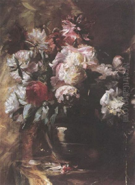 Autumn Flowers Oil Painting by Elizabeth Nourse