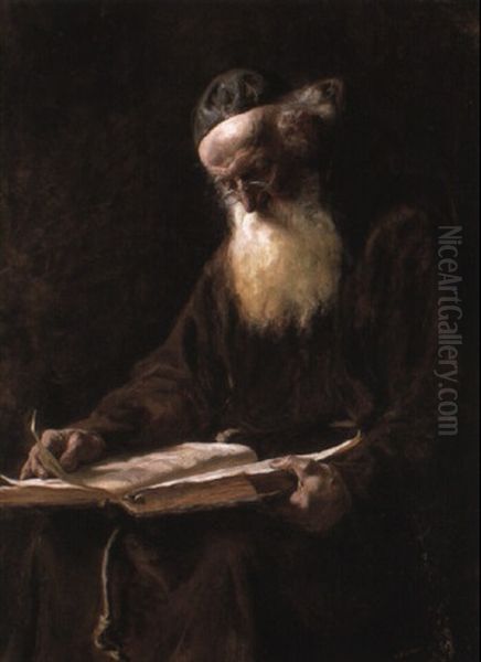 Cappuchin Monk Oil Painting by Elizabeth Nourse