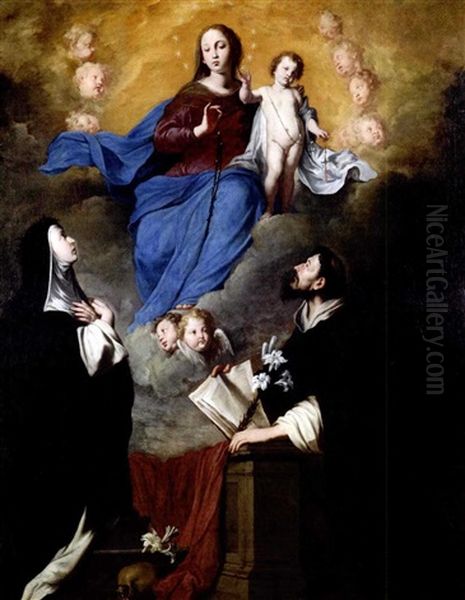 La Madonna Del Carmine Oil Painting by Pietro (Monrealese) Novelli