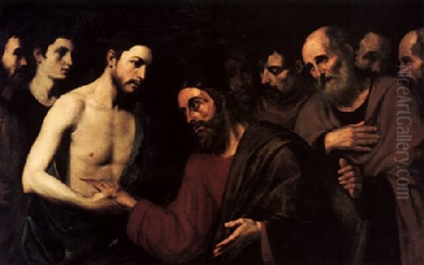 The Incredulity Of Saint Thomas Oil Painting by Pietro (Monrealese) Novelli