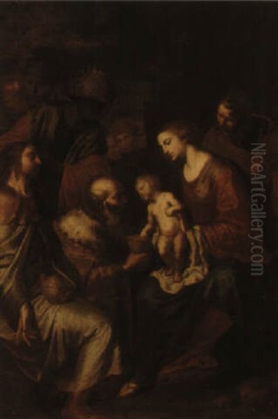 The Adoration Of The Magi Oil Painting by Pietro (Monrealese) Novelli