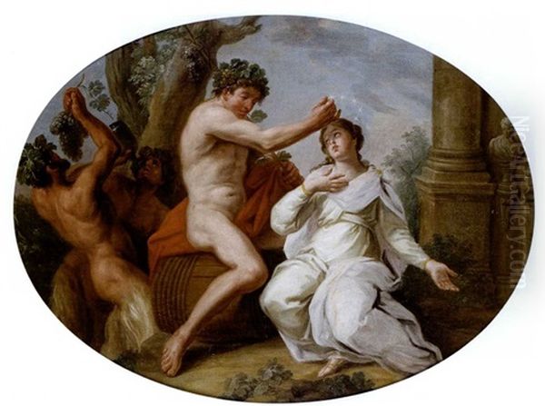 Bacco E Arianna, Allegoria Dell'autunno Oil Painting by Pietro Antonio Novelli