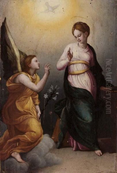 Annunciazione Oil Painting by Giovanni Bizzelli