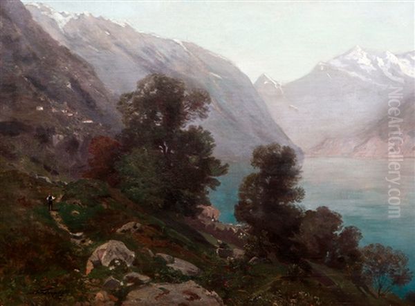 Motiv Z Alp Oil Painting by Johann Novopacky