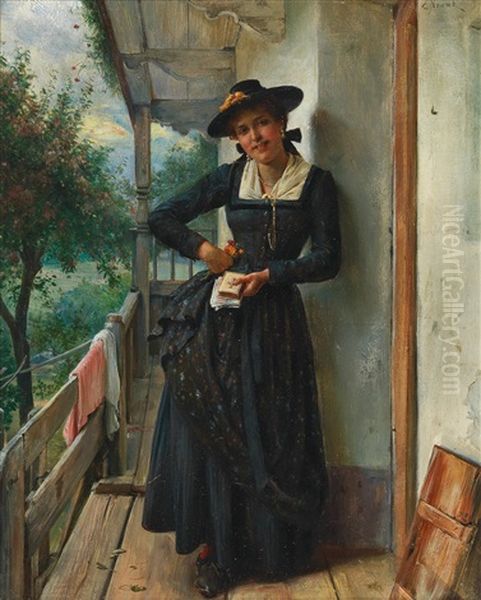 In Her Sunday Best Oil Painting by Ernst Nowak