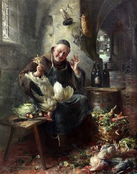 The Prospect Of A Good Meal Oil Painting by Ernst Nowak