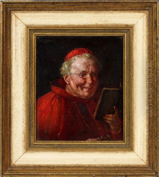 Portrait Of Cardinal Oil Painting by Ernst Nowak