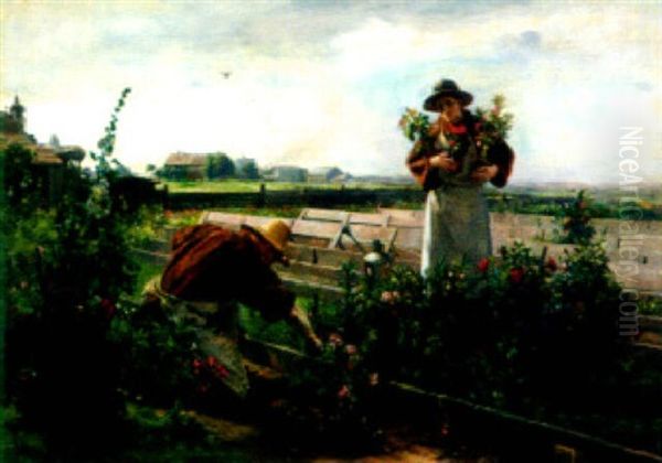 The Young Gardener Oil Painting by Ernst Nowak