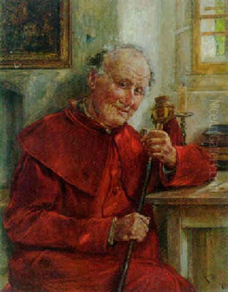 Der Klingelbeutel Oil Painting by Ernst Nowak