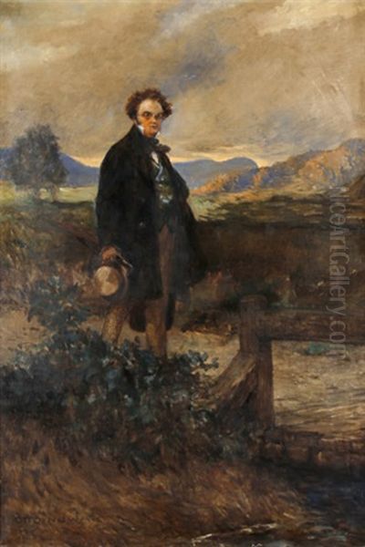 Portrat Von Franz Schubert by Otto Robert Nowak