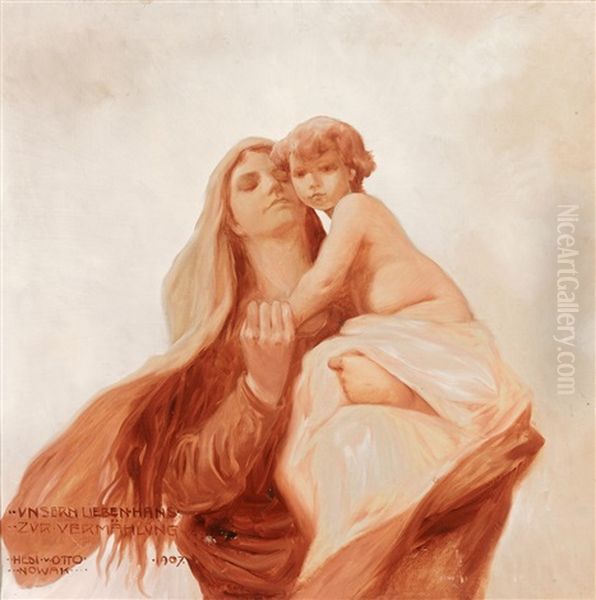 Madonna Mit Kind Oil Painting by Otto Robert Nowak