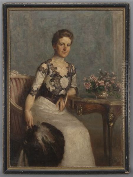 Portrait Of A Lady Oil Painting by Arthur Trevithin Nowell