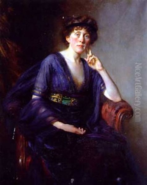 Belinda Elizabeth Pitman Oil Painting by Arthur Trevithin Nowell