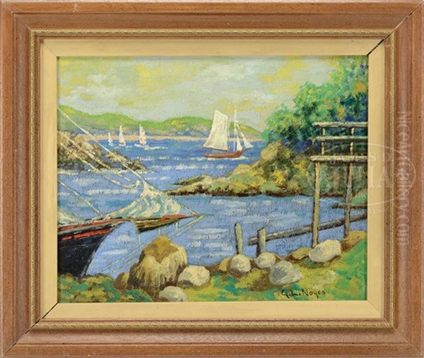 Sailing The Inlets Oil Painting by George L. Noyes