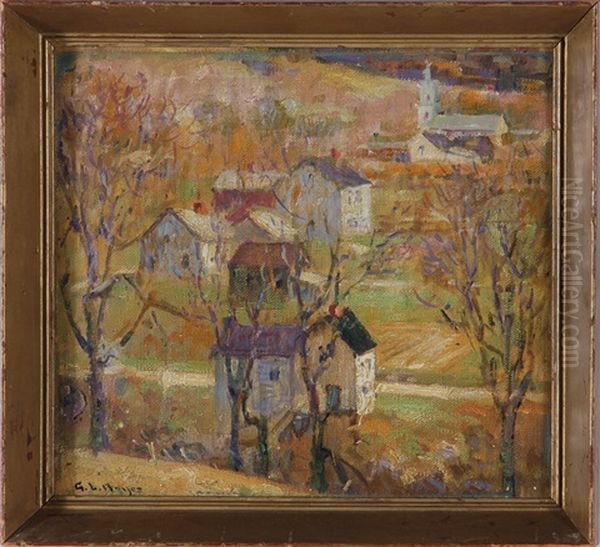 The Village In Autumn Oil Painting by George L. Noyes