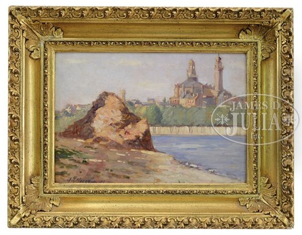 Paris Landscape Oil Painting by George L. Noyes