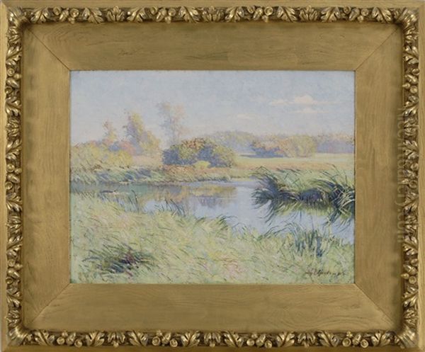 Newburyport Marshes Oil Painting by George L. Noyes