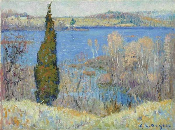 Charles River, Millis, Massachusetts Oil Painting by George L. Noyes