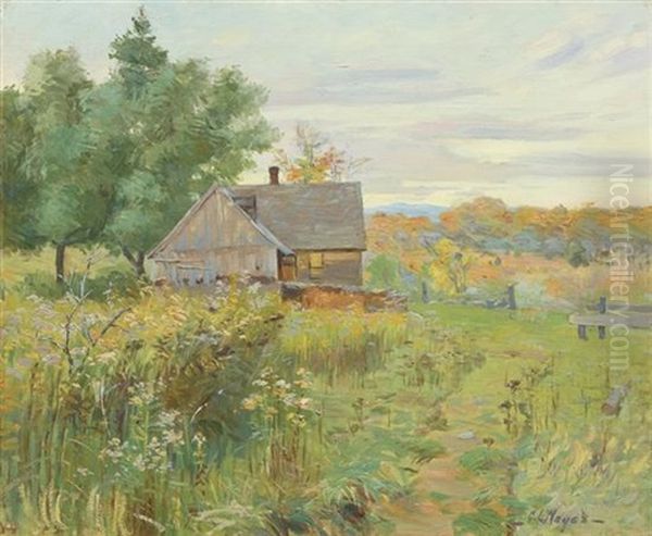 Wildflower Garden Oil Painting by George L. Noyes